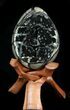 Septarian Dragon Egg Geode - Crystal Filled #37363-1